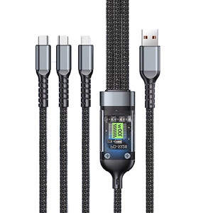 100W tipo <span class=keywords><strong>C</strong></span> 3 in 1 intrecciato <span class=keywords><strong>Kabel</strong></span> <span class=keywords><strong>Usb</strong></span> <span class=keywords><strong>C</strong></span> a tipo <span class=keywords><strong>C</strong></span> cavo Multi caricatore 3 in 1 cavo Kable 3a 5a cavo dati in Nylon - Product Image 6