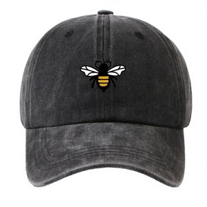 Gorra de Béisbol Unisex con Estampado de Abeja, Bordado a Mano Personalizado, Poliéster/Algodón Lavado, Estilo Vintage, Ajustable, Casual, para Playa - Product Image 2