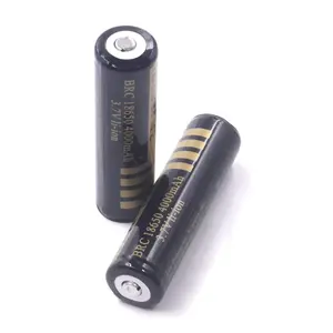 ブラックBRC18650 4000mAh 3.7V充電式リチウムイオンセルバッテリー内蔵放電および充電保護回路 - Product Image 3