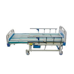 manual ABS headboard commode metal hospital bed with mattress