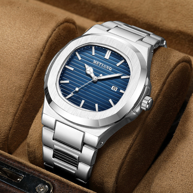 Hot-selling Fashion Classic Square  Quartz Movement  Water Resistant Calendar Watch Men Wholesale Men's Quartz Watch