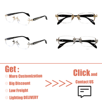Gafas de Lectura Sin Montura Shoneray SP-MR26049 2026, Montura Metálica, Lentes con Bloqueo de Luz Azul, Lentes de PC Fotocromáticas, Anti Fatiga, Elegantes