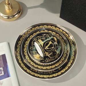 Service de table de luxe série V, cadeaux d'affaires royaux, ensemble de 4 pièces en porcelaine fine avec logo, vaisselle en céramique - Product Image 5