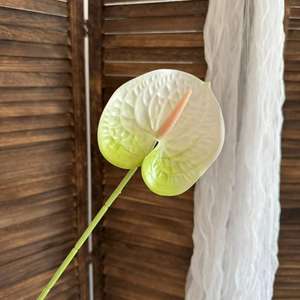 Flor de simulación de Anthurium con sensación de una sola mano, película 3D de flamenco grande, banquete de boda, arreglo de flores falsas, Escena de Pascua - Product Image 6