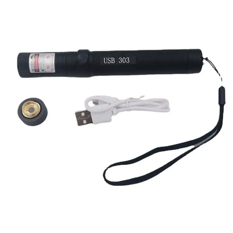 Upgraded USB rechargeable Green Laser Pointer Pen Powerful Handheld Laser Pen