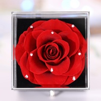 Konservierte Rose Schmuck-Geschenkbox Handgefertigte Ewige Blume Muttertag Weihnachten Jubiläumsgeschenk