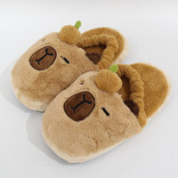 Dessin animé canard gros pantoufles hiver intérieur chaud Couple mignon Super doux peluche PP coton chaussures de sol