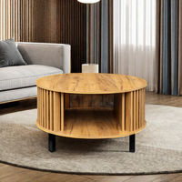 Table basse éthiopienne moderne de luxe avec panneaux en bois, meubles pour salon et maison, table basse centrale élégante