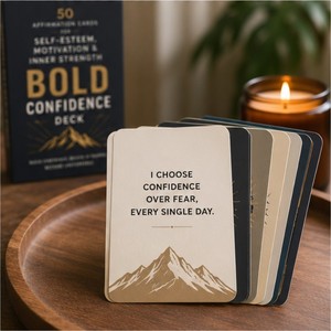 Tarjetas de Afirmaciones Positivas Personalizadas para la Autoestima, la Motivación y la Fuerza Interior, Baraja de Inspiración Premium para la Confianza - Product Image 3