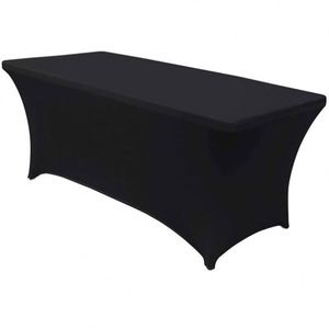 Custom Print Stretch Fitted <b>Table</b> Cover Tight Spandex 8ft <b>6ft</b> Rectangle <b>Table</b> Cloths with Logo for Business Advertising Events - Product Image 2