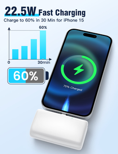 Banque d'alimentation sans fil haute capacité 10000mAh, charge rapide 22.5W, type-C pour interfaces, portable pour téléphones mobiles, <span class=keywords><strong>option</strong></span> personnalisée - Product Image 6