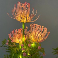 Lampes solaires LED d'extérieur étanches en forme de lys araignée artificiel pour la décoration de clôtures de bord de mer et de cours