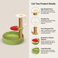 Arbre à chat élégant et écologique en velours, multi-niveaux, avec poteaux en sisal, pour chats de grande taille, pour jouer et se reposer en intérieur, en carton