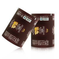 Film d'emballage en rouleau laminé en aluminium imprimé sur mesure pour les chips de pommes de terre, les biscuits, les aliments, emballage flexible, sachet en film en rouleau