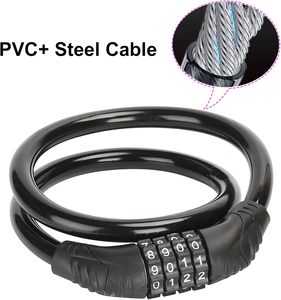 Nuevo accesorio de bicicleta Contraseña de 4 dígitos Bloqueo de bicicleta seguridad antirrobo bloqueo Scooter bicicleta combinación contraseña Cable bloqueo - Product Image 5