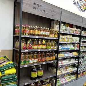 Étagère d'exposition en bois et acier pour épices, huiles, sauces et vinaigres de supermarché, magasin de proximité - Product Image 3