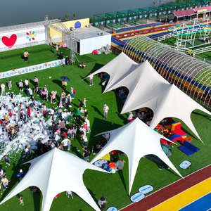 Auvent de camping en plein air personnalisé à prix d'usine, auvent en toile Oxford à étoile, auvent à pic unique, auvent de montagne, auvent de fête en plein air, <span class=keywords><strong>tente</strong></span> de réception - Product Image 6