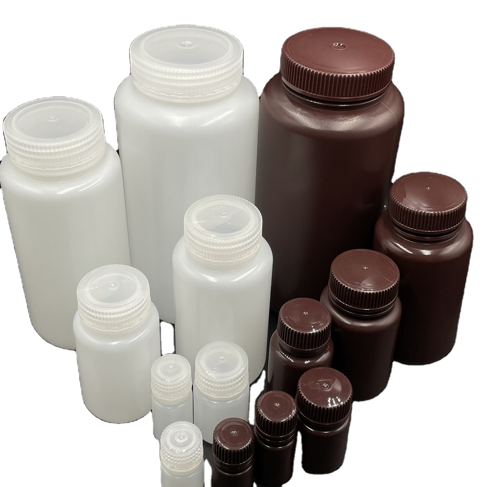 Горячая Распродажа, лабораторная фабрика, химически стойкая, полипропиленовая, HDPE, маленькая, узкая, широкая горловина, реагентная пластиковая бутылка 4 мл-1000 мл 250 мл