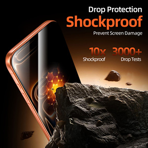 Protector de Pantalla de Vidrio Templado 9H para Teléfono Móvil <span class=keywords><strong>IPHONE</strong></span>, Anti-Rayones, Anti-Huellas, Anti-Golpes, Privacidad, Cobertura Total - Product Image 5