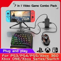 Pack Combo Convertisseur de Jeux Vidéo Mix Master 7 en 1 pour PS5 PS4 Pro Slim PS3 XBOX 360 Xbox ONE Xbox Series X S Switch
