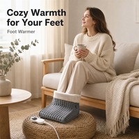 Chauffe-pieds électrique avec protection contre la surchauffe, contrôle de la température multi-niveaux, chauffage rapide, télécommande, sûr pour la maison