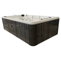 Baignoires Spa Extérieures Rectangulaires Modernes en Acrylique avec Drain, Installation Autonome, Utilisation Hôtelière, Écologiques, Contrôle Informatisé, Bain à Remous