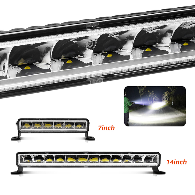 Manufacturer Small Size High Brightness IP68 Barra Led 24V 12V 7'' 14 Inch Truck Off Road 4x4 Car Grille Led Light Bar