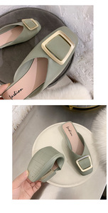 Sandali Piatti <span class=keywords><strong>da</strong></span> <span class=keywords><strong>Donna</strong></span> con Punta Chiusa e Fibbia Quadrata, Design alla Moda per Interni ed Esterni, Novità 2024 - Product Image 4