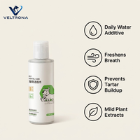 Eau de soin dentaire pour animaux de compagnie 250ml – Rafraîchisseur d'haleine pour chiens et chats, prévention du tartre, additif quotidien, formule douce à base d'extraits végétaux
