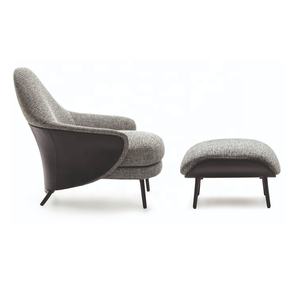 Fauteuil de relaxation moderne en lin européen avec pieds en acier inoxydable - Design contemporain pour <span class=keywords><strong>salon</strong></span>, hôtel - Product Image 2