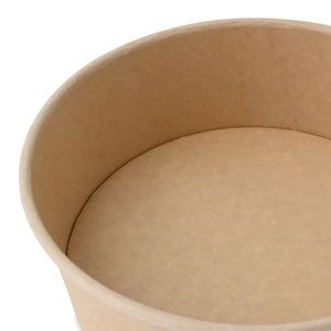 Eco-Friendly Premium Paper Bowls 1000ml Large Capacity 185mm Diameter Brown Color Round Disposable Bowls - Product Image 4