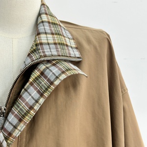 <span class=keywords><strong>Trench</strong></span>-coat vintage à carreaux <span class=keywords><strong>kaki</strong></span> - Veste décontractée pour <span class=keywords><strong>femme</strong></span> - <span class=keywords><strong>Trench</strong></span>-coats en gros d'usine - Product Image 4
