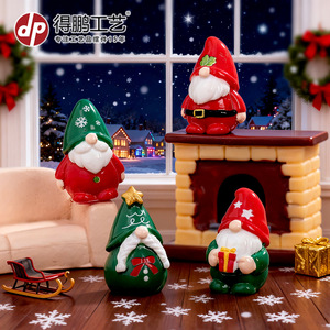 Dp <b>Christmas</b> Dwarf <b>Mini</b> Figures Resin Craft Decorations For Home Holiday Display - Product Image 4