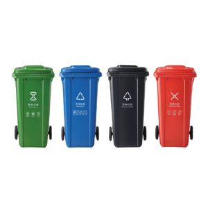 Thùng rác công nghiệp ngoài trời cỡ lớn có nắp đậy, thùng chứa rác tái chế bằng nhựa, thùng đựng rác đường phố - Product Image 2