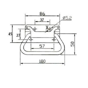 Poignée de traction pliable à ressort pour boîte à outils en acier inoxydable 304 - Product Image 1