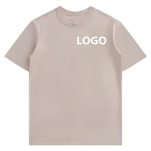 Camisetas de algodão com logotipo personalizado para homens, coleção de verão 2024, luz e respirável, estampa de fábrica, preço barato