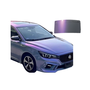 PET de alta calidad de dos colores gris encanto púrpura película de envoltura 1,52*17M PET respaldo brillante vehículo película de envoltura de vinilo - Product Image 1