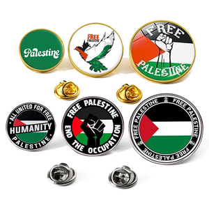 Bán Buôn Ve Áo Pins Palestine Kẽm Hợp Kim Kim Loại Vàng Miễn Phí Palestine Pin Huy Hiệu 3D Mềm Cứng Men Palestine Pin Cờ - Product Image 4