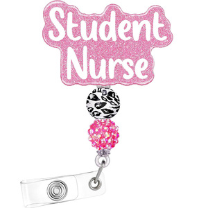 Accessoires pour infirmières médicales, porte-badge à paillettes RN CNA LPN avec perles, porte-badge d'identification pour étudiants en soins infirmiers, travailleurs sociaux - Product Image 4