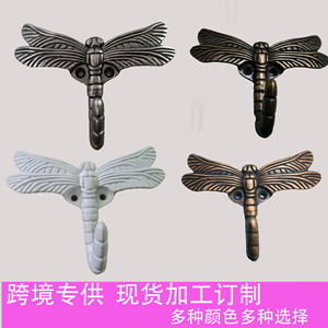 Dragonfly Wall Hook Cast Iron Antique Silver Finish For Coat And Cap Storage - Product Image 5