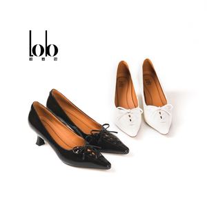 รองเท้าแฟชั่นผู้หญิงสำหรับฤดูใบไม้ผลิปี 2026 ดีไซน์ทรงเข้ารูป ประดับโบว์ ปากรองเท้าตื้น สวมแบบสลิปออน ส้นเข็มสูง 5 ซม. - Product Image 3