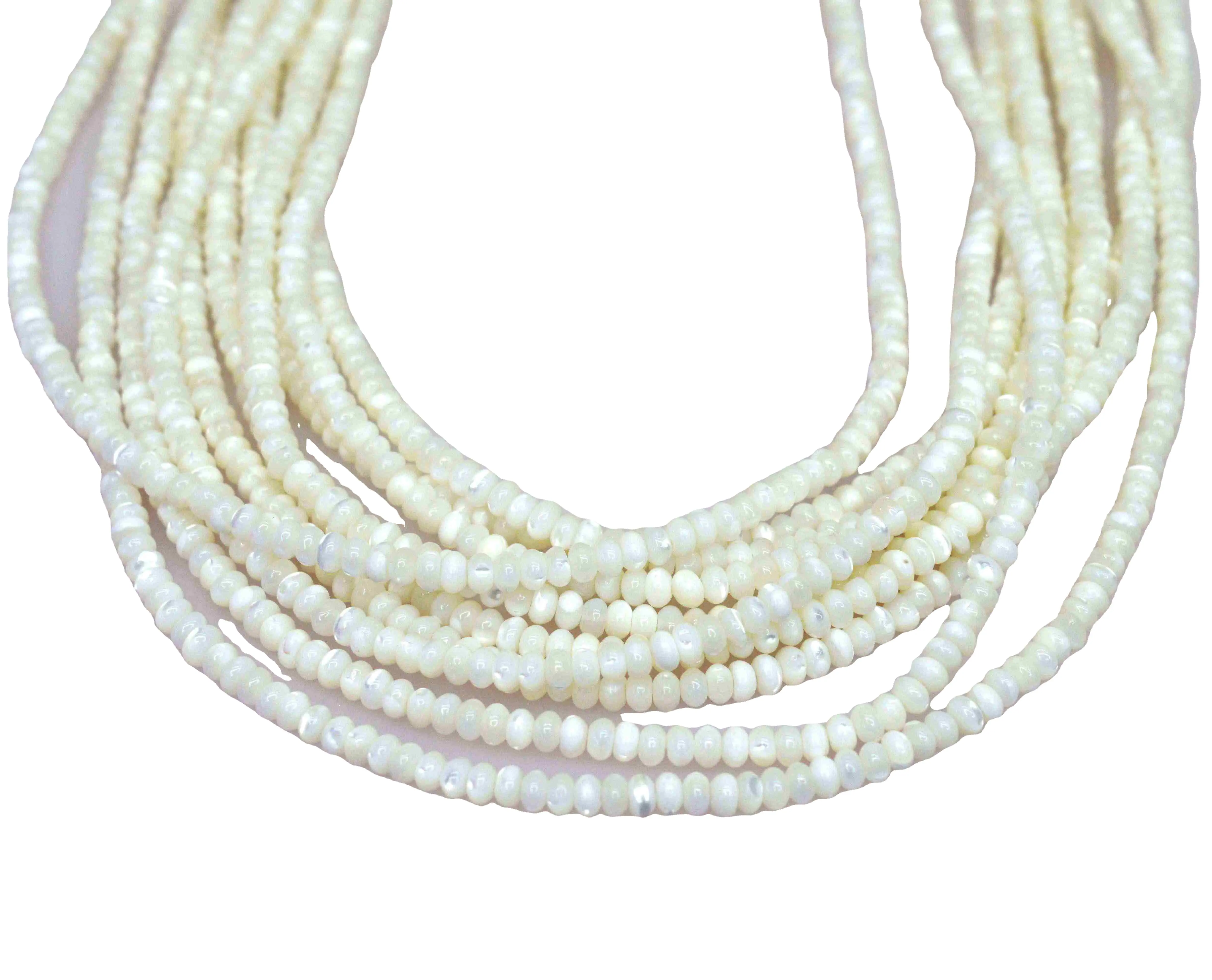 Wholesale Natural Ocean Trochidae White Vane Flat Round Beads Sea Shell Conch Set Classic DIY Jewelry Accessory Making
