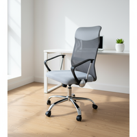 Chaise de bureau ergonomique à dossier haut avec accoudoirs, réglable en hauteur, pour salle de réunion