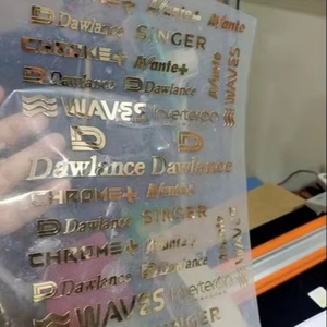 Etiquetas engomadas del metal del etiquetado industrial de oro empaquetado personalizado impresión plateada etiqueta engomada del metal Material fabricantes del metal - Product Image 1