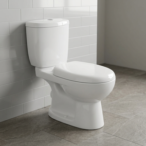 Ensemble WC en céramique à deux pièces, à siphon en S, à double chasse, à poser au sol, d'origine Gujarat - Product Image 4