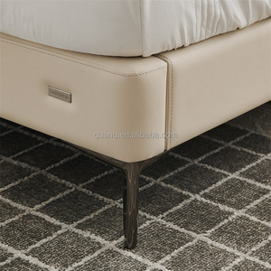116158 Quanu, Nuevo Modelo, Cama de Cuero Auténtico de 1.5m 1.8m, Marco de Cama Queen, Cama de Matrimonio, Camas Modernas - Product Image 4