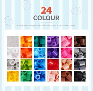 New Arrival 14 Colors 4500 PCS Space Explore Style Luminous Fuse Beads <b>Set</b> Hama Beads for Kids DIY Toy - Product Image 3