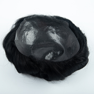 V-loop Personalizado 0406 # Toupee de Cabello Humano Virgen Remy para Hombre, Base de PU Color Marrón Oscuro 4R, Piel Delgada, 8*10 Pulgadas - Product Image 3