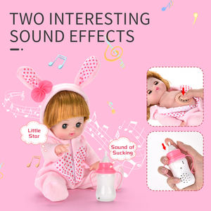 Muñeca divertida de 13 pulgadas, juguete de lágrimas mágicas, juego de bebé, regalo para niños, con botella de música y peine, venta al por mayor - Product Image 4