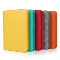 Classeur à cartes grande capacité 16 pochettes, étui zippé en cuir PU durable, album de protection archivistique pour grandes collections